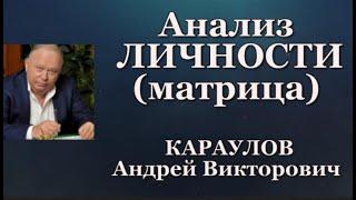 Андрей КАРАУЛОВ АНАЛИЗ ЛИЧНОСТИ Матрица