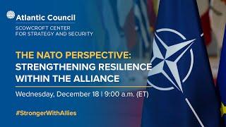 The NATO perspective: Strengthening resilience within the Alliance