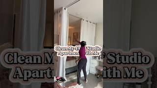 Clean My Studio Apartment With Me! #cleaningvideo #studioapartment #movingout #shorts