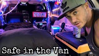 Solo Car Camping with Rain, trying to stay Cool | Van Life Movie