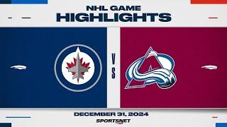 NHL Highlights | Jets vs. Avalanche - December 31, 2024