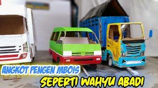 MOBIL ANGKOT OLENG PENGEN MBOIS SEPERTI WAHYU ABADI VERSI MINIATUR TRUK KARDUS