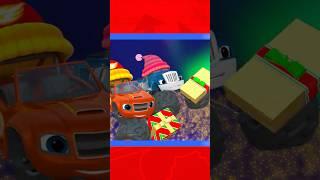 Blaze and the Monster Machines Deliver Presents with Santa!  #shorts