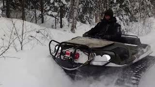 ARGO AVENGER 8X8 WITH TRACKS IN DEEP SNOW !!!!