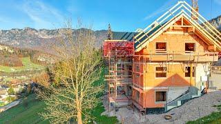 Das Dach ist drauf!  Hausbau im Hang in den österreichischen Alpen  - Nr. 26