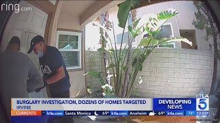 Possible burglary tourism suspects targeting dozens of Irvine homes