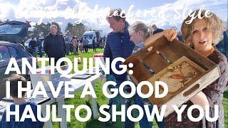 Antiquing Haul + Vintage Auction Treasures & Thrifty Finds | First Car Boot Sale of the Season!