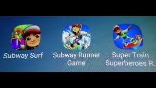 subway Surfers Vs Subway Runner Vs Super Hero Subway run