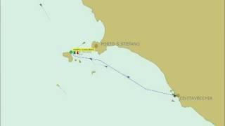 Incidente Costa Concordia - Replay dal sistema di tracciamento della nave (AIS)