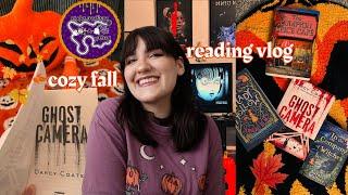 Cozy Fall Reading Vlog  | halloweenathon, decorating, cozy mysteries, 5 star read