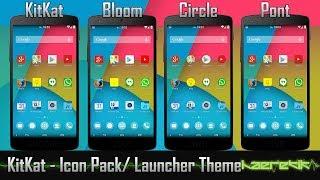 Android KitKat 4.4 Icon Pack and Theme - Nova, Apex, GO Launcher EX and more...