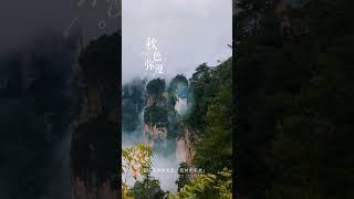 The beautiful scenery in Avatar mountain after raining,travel in Zhangjiajie of China