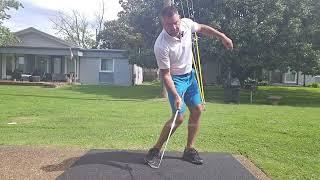 Golf swing has force before motion