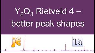 Y2O3 Rietveld 4 - better peak shapes