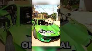 This Guy Used CARDBOARD To Build This  LAMBORGHINI  #cars #lamborghini