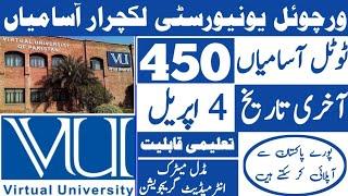 virtual university of pakistan jobs 2022 |today all Jobs update
