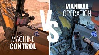  3D Machine Control VS. Manual Operation!
