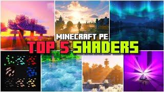 TOP 5 SHADERS for BEDROCK | MINECRAFT PE +1.21 #shaders