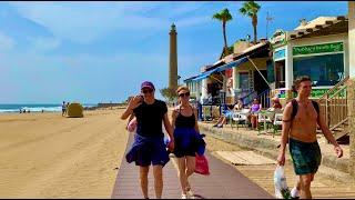 Gran Canaria Maspalomas Calima with Big Waves Today at 29°C