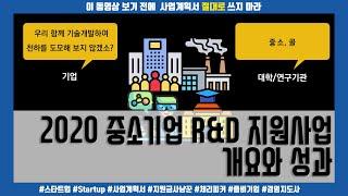 2020 중소기업 R&D 지원사업 (1) 개요와 성과