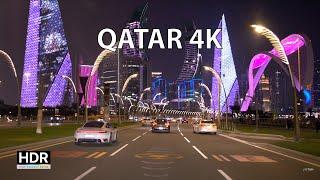 Qatar 4K HDR - Blade Runner Desert City - Night Drive