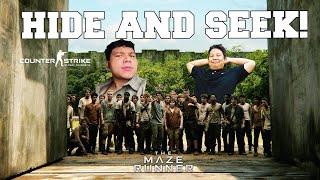 OOHAMI vs 100 main Sorok2 dekat MAZE RUNNER! - CS:GO Hide & Seek (Malaysia)