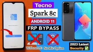 Tecno Spark 8C (KG5k) FRP Bypass - Android 11 | No PC Needed | Quick & Easy Method || New Updates