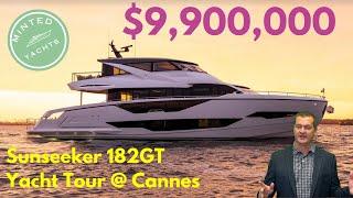 $9,900,000 Yacht Tour, 2025 Sunseeker 182 @ Cannes | Florida & Caribbean Luxury Adventure 