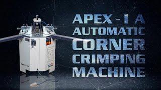 APEX - I A • Automatic Hydraulic Aluminum Corner Crimping Machine with Rising Miter