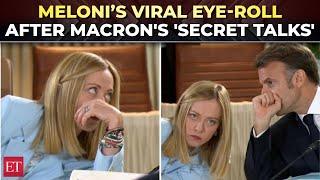 Macron whispers, Meloni rolls eyes after 'secret talks'; video goes viral! | Caught on camera