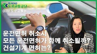 [아하!도로교통법] 30회. 면허취소시 모든 운전면허가 함께 취소될까? 건설기계 면허는?│ 도로교통공단 대전.세종.충남지부 │ 김세나 교수