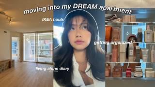 living alone diaries  moving into my NEW apartment, shopping haul, organizing & tour