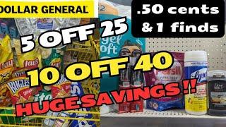 Dollar General 5/25 & 10/40 deal plus clearance items as low as 50 cents