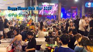 Happy Khmer New Year Scenes 2023 @Pub Street in Siem Reap Province - Have Fun Activities