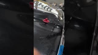 front hood dented #car #automobile