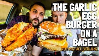 I found a garlic aioli egg burger at a fancy coffee shop in Chicago.