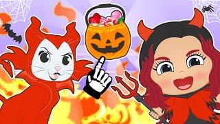 BABIES ALEX AND LILY  Kira and Lily dress up as DEVILS for Halloween!