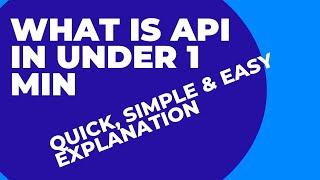 What is an API (Application Programming Interface) - Simple & Quick Explanation