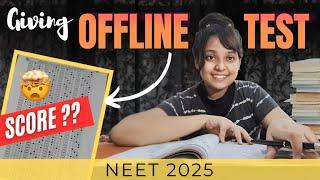 Giving OFFLINE MOCK TEST || SCORE ⁉️| #studyvlog #neet 🩺