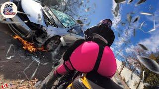 BRUTAL MOTORCYCLE CRASHES | CRAZY & EPIC Motorcycle Beginner Mistakes 2025 #15.