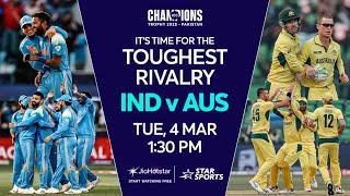 𝐓𝐨𝐮𝐠𝐡𝐞𝐬𝐭 𝐑𝐢𝐯𝐚𝐥𝐫𝐲 reaches its peak! SEMI FINAL 1: IND v AUS | TUE 4 MAR |1:30 PM