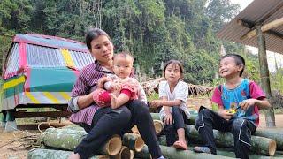 Single mother Dia: Cutting down bamboo trees to fence her dream kitchen.