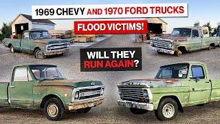 Did I Get Scammed?!? I bought two pickups for scrap! But they've been FLOODED!! Will They Run?!?