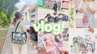 slice of life  otaku vlog, lovito haul, visiting campus, marius ita bag