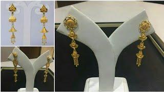 Simple Gold Earrings Designs , Latest Gold Earrings Designs #kaushalyapandey