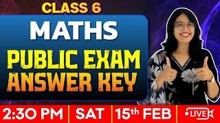 Class 6 Public Exam | Maths | Answer Key | Exam Winner Class 6