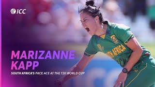 South Africa's pace ace Marizanne Kapp in action | WT20WC