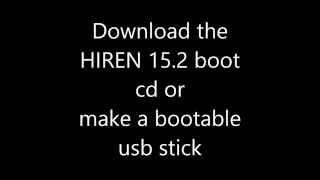 HIREN's Windows password reset tools Hiren's BootCD 15.2