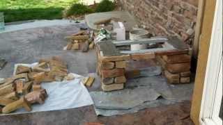 Building stone benches Broomfield landscape contractor