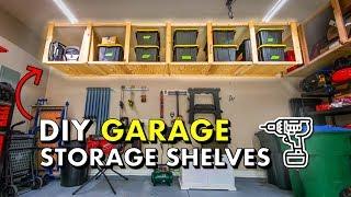 Reclaim your GARAGE w/ DIY Garage Storage Shelves  FREE PLANS!